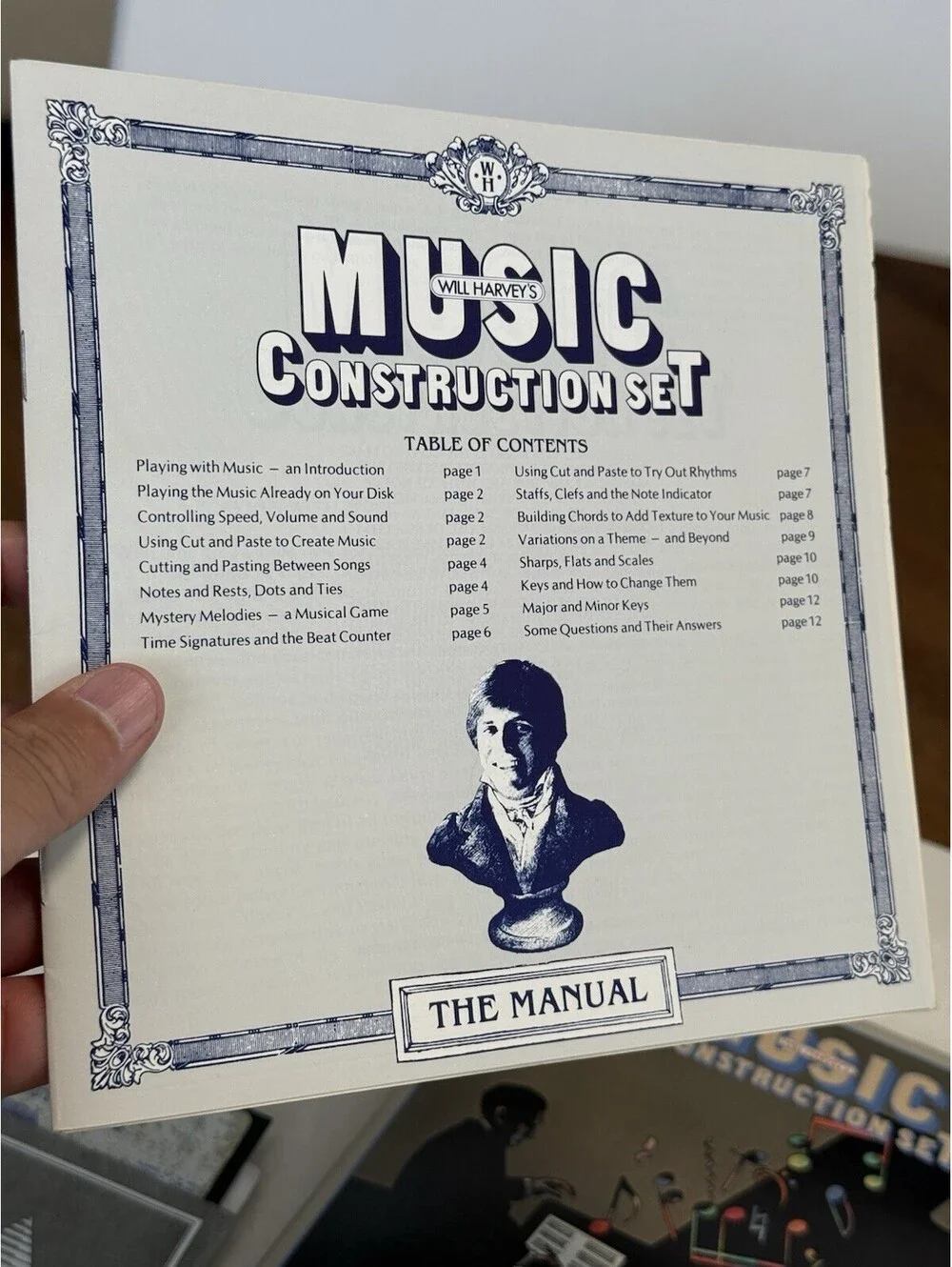 Music Construction Set  Apple II, Complete , Looks Good Is Untested